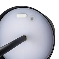 Hello Honey® 14.5" Black Round Metal LED Rechargeable Table Lamp