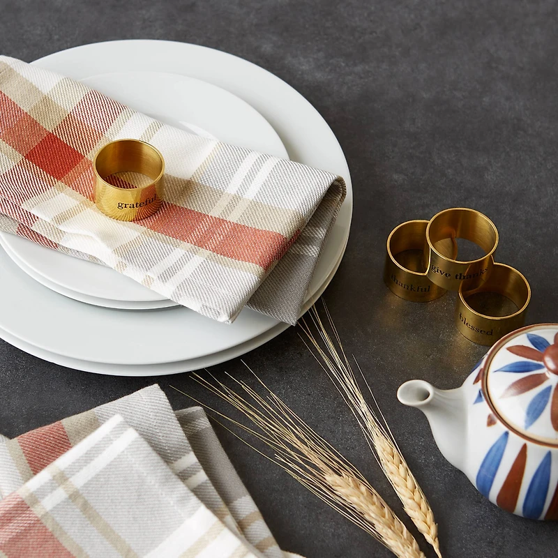 DII® Thanksgiving Cozy Picnic Plaid Dinner Napkins, 6ct.