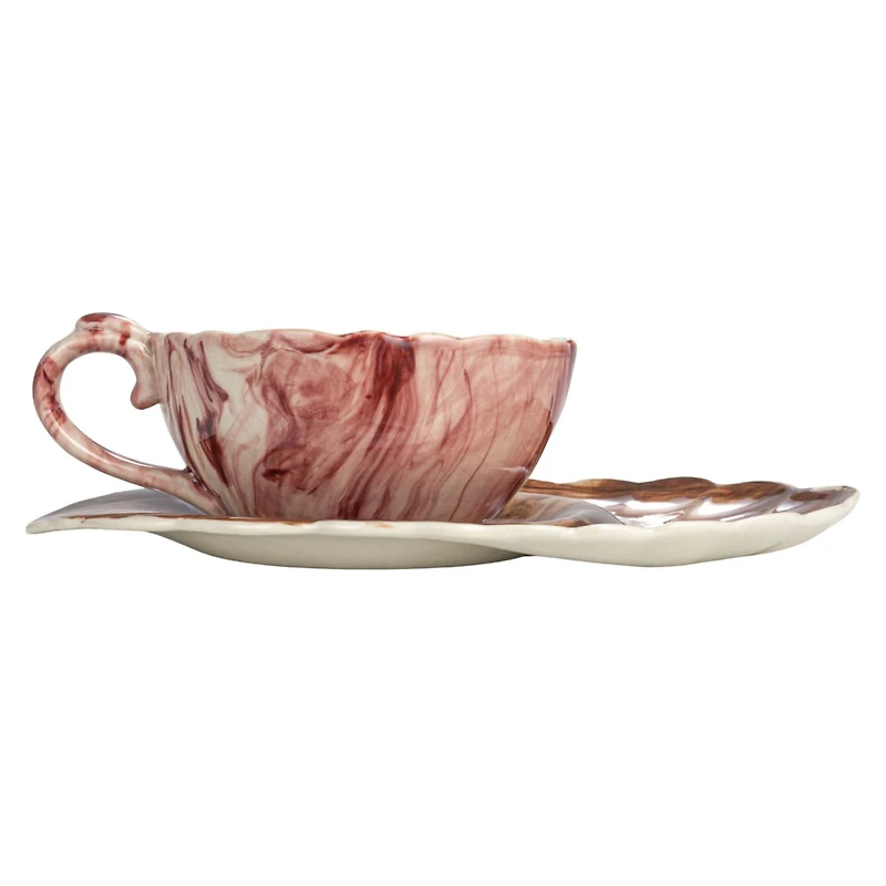 Hello Honey® 10.25" Stoneware Teacup & Saucer Set