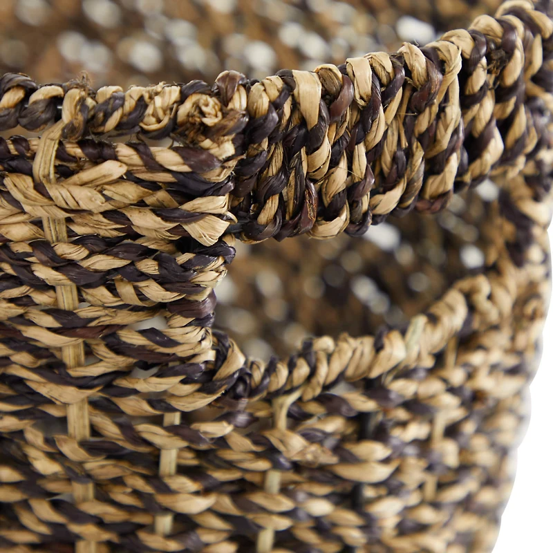 15" Brown Seagrass Natural Magazine Rack