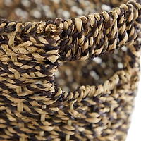 15" Brown Seagrass Natural Magazine Rack