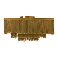 Hello Honey® 13.75" Square Flush Mount Fringe Light Fixture