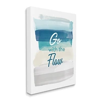 Stupell Industries Go With the Flow Nautical Beach Tone Ombre Canvas Wall Art
