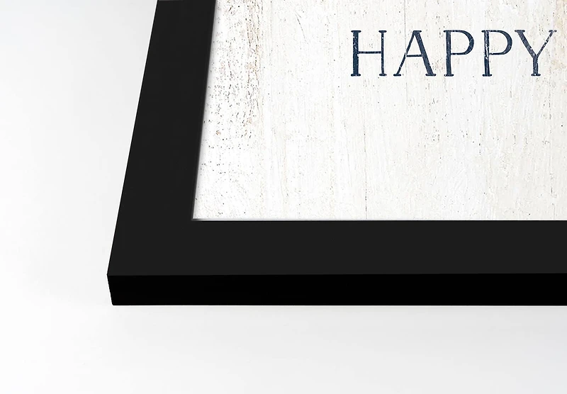 Plaid Truck Happy Thanksgiving Fall Print in Black Frame