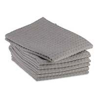 DII® Gray Recycled Cotton Waffle Dish Towels, 6ct.