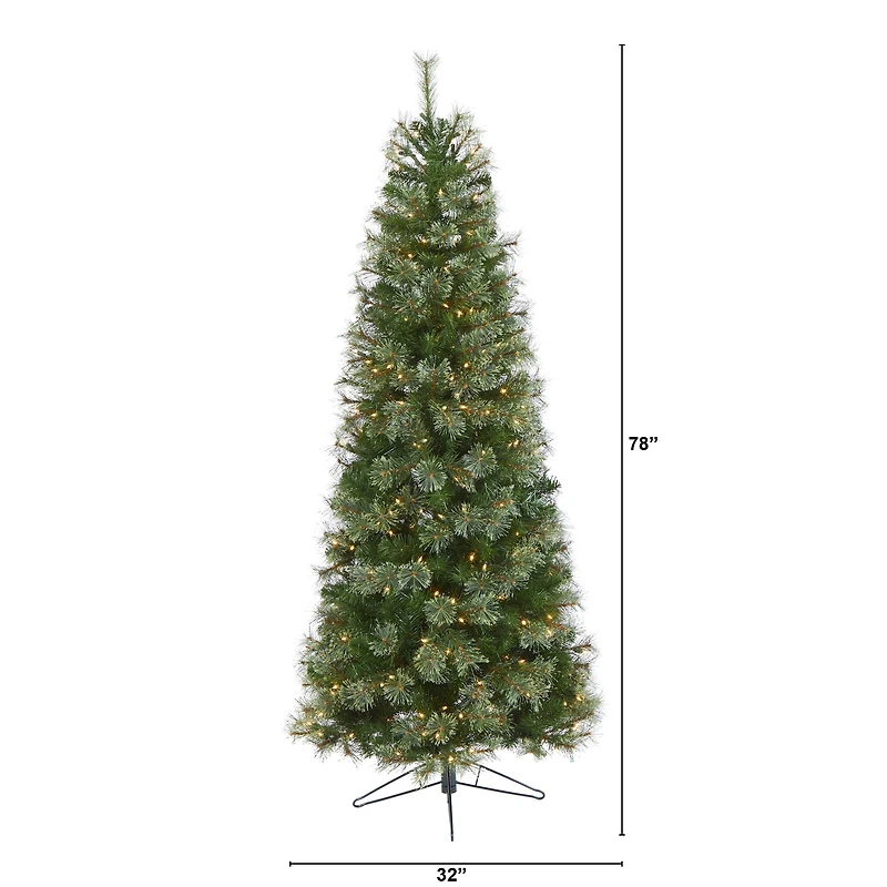 6.5ft. Pre-Lit Cashmere Artificial Christmas Tree, Warm White Lights
