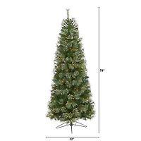 6.5ft. Pre-Lit Cashmere Artificial Christmas Tree, Warm White Lights