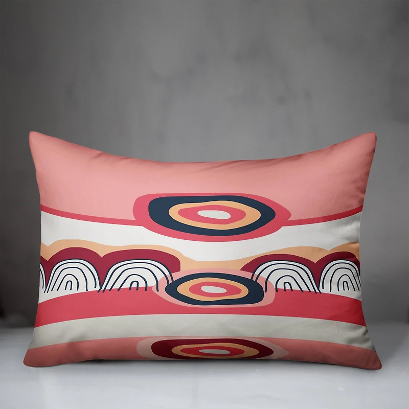 Funky Wave Pattern Throw Pillow