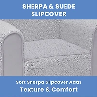 Cozee Sherpa Chair with Suede