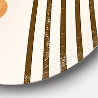 Designart - Abstract Rainbow Sun and Moon In Earth Tones IV