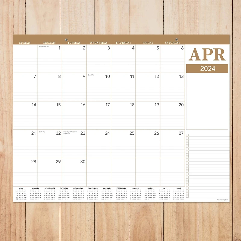 TF Publishing 2024 Professional Medium Desk Pad Monthly Blotter Calendar