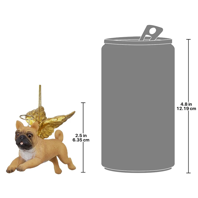Design Toscano Honor the Pooch Pug Holiday Dog Angel Ornament