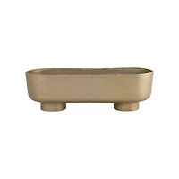 Hello Honey® 14" Gold Finish Cast Aluminum Footed Bowl