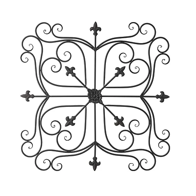 Glitzhome® 23.5" Traditional Iron Scroll Garden Wall Décor