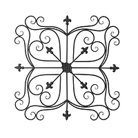Glitzhome® 23.5" Traditional Iron Scroll Garden Wall Décor