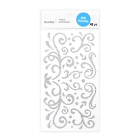 Silver Holographic Glitter Swirl Stickers by Recollections™