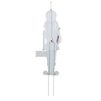 Glitzhome® 36" Metal Christmas Pink Nutcracker Yard Stake