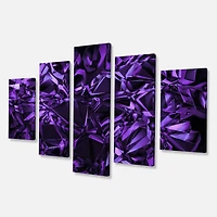 Designart - Purple Crystal Texture Design - Contemporary Canvas Art Print