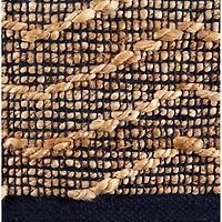 DII® French Blue with Natural Jute Chevron Hand-Loomed Rug, 2ft. x 3ft.
