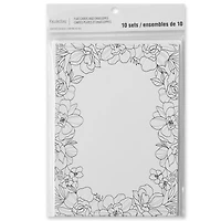 Floral Foil Invite Card Set by Recollections™, 5" x 7"