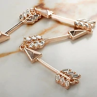 12 Packs: 4 ct. (48 total) Light Rose Gold Metal Arrow Beads, 44.5mm by Bead Landing™