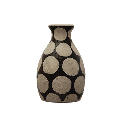Hello Honey® Terracotta Vase with Wax Relief Dots