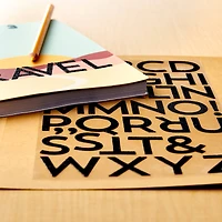 12 Packs: 86 ct. (1,032) Black Glitter Block Alphabet Stickers by Recollections™