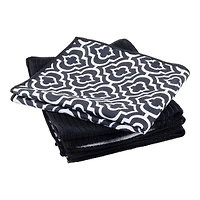 DII® Black Lattice Microfiber Dishtowel Set