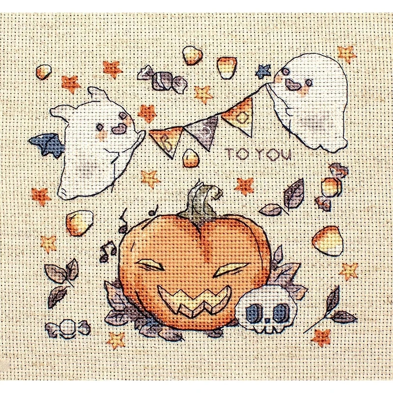 LetiStitch Boo To You Counted Cross Stitch Kit