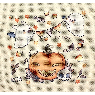 LetiStitch Boo To You Counted Cross Stitch Kit