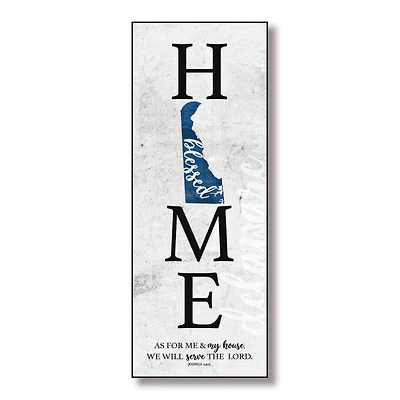 Delaware Home-Blessed Wood Wall Plaque With Hanger