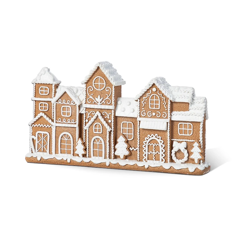 Glitzhome® 12" Christmas Resin Gingerbread Townhouse Table Decor
