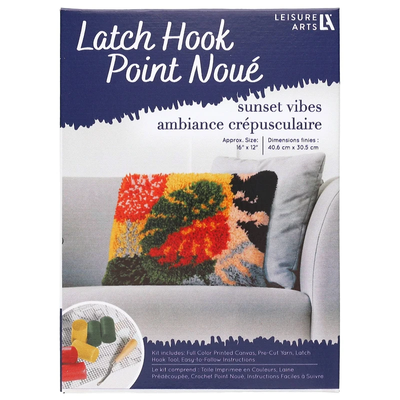 Leisure Arts® Sunset Vibes Latch Hook Kit