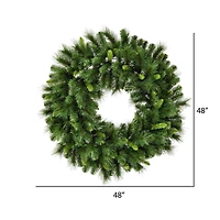 48" Unlit Bangor Mixed Pine Artificial Christmas Wreath
