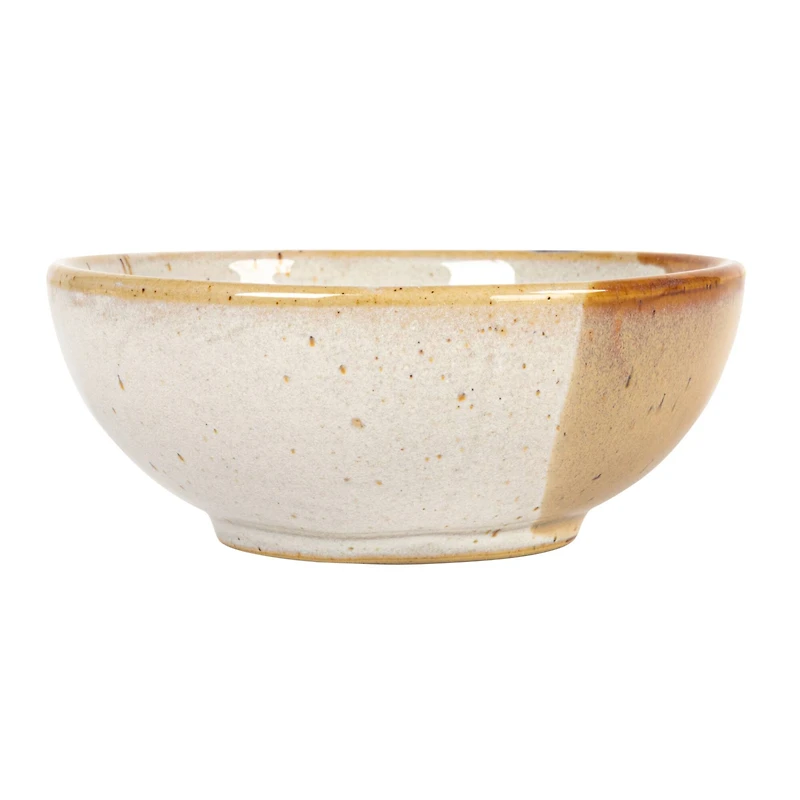 Hello Honey® 5" Tan & White Earthen Charm Stoneware Bowls, 4ct.