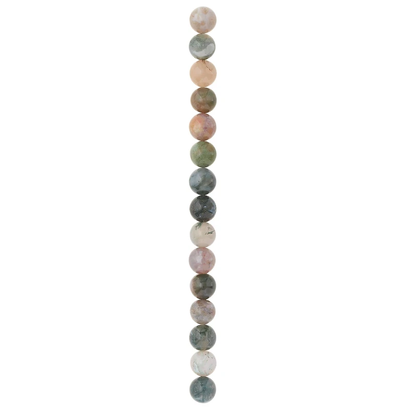 12 Pack: Natural Green Mix Agate Round Beads, 12mm by Bead Landing™