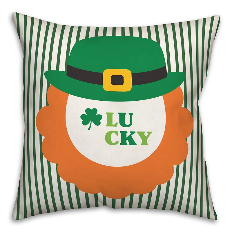 Leprechaun Lucky 18" x 18" Throw Pillow