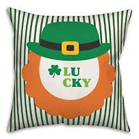 Leprechaun Lucky 18" x 18" Throw Pillow
