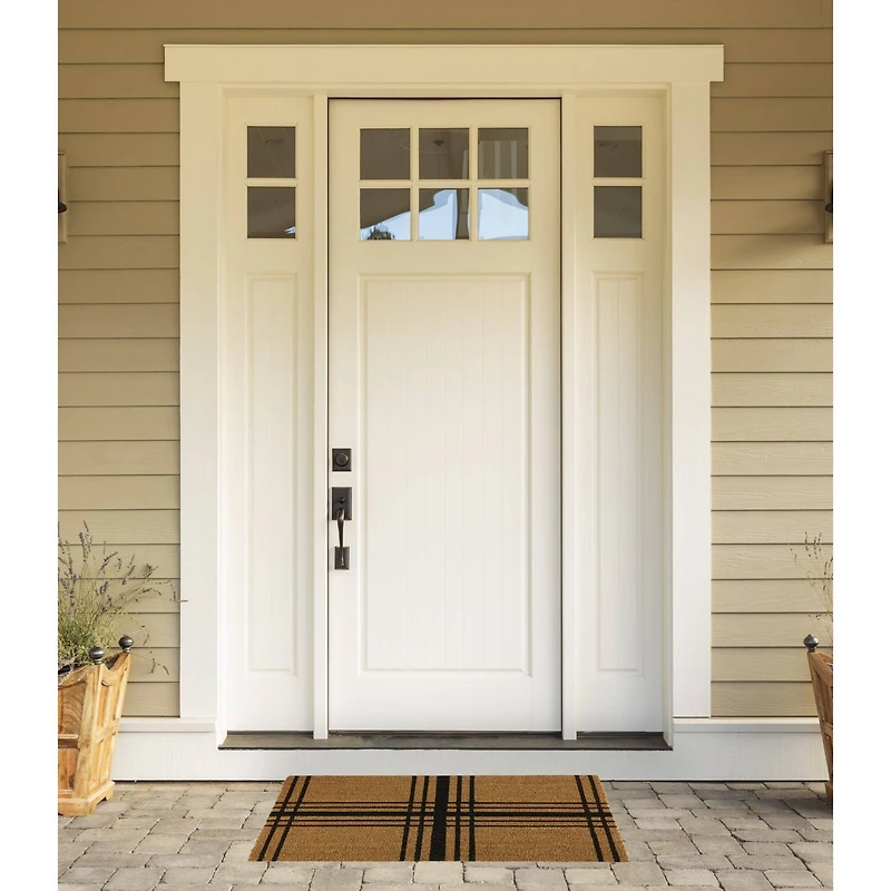 DII® Black Farmhouse Plaid Doormat