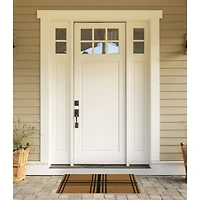 DII® Black Farmhouse Plaid Doormat