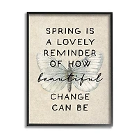 Stupell Industries How Beautiful Change Can Be Quote Spring Butterfly Framed Wall Art