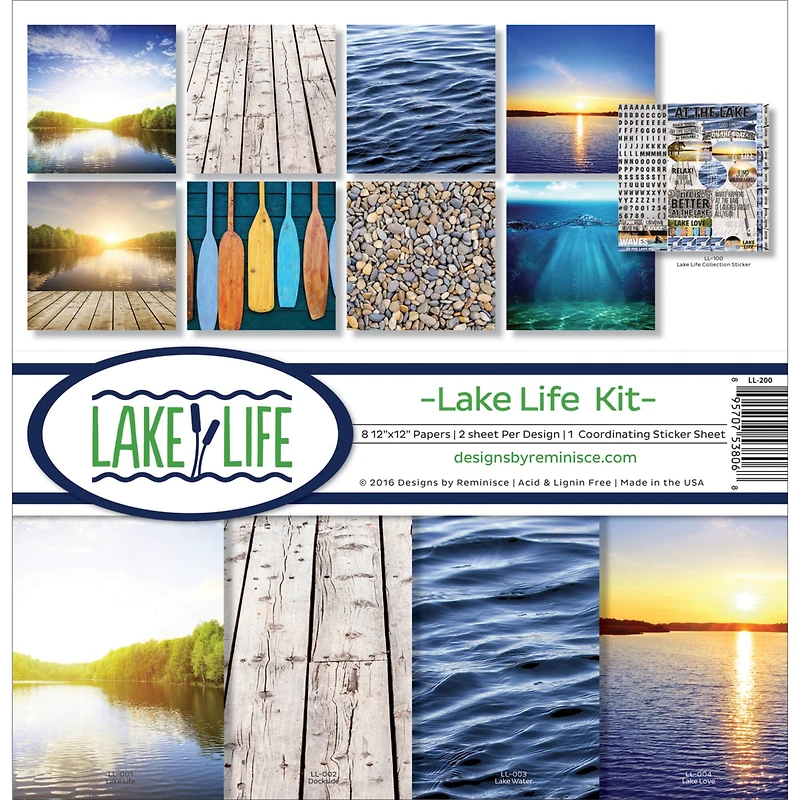 Reminisce Collection Kit 12"X12"-Lake Life