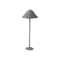Hello Honey® 30.5" Gray Handmade Paper Mache & Metal Mushroom Table Lamp