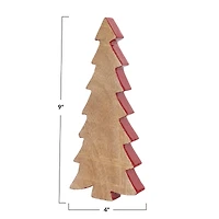 Hello Honey® Mango Wood Christmas Tree with Red Enameled Edge