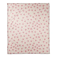 Heart Polka Pattern 50" x 60" Coral Fleece Blanket