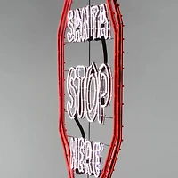 44'' Santa Stop Here LED Light Strip Sign