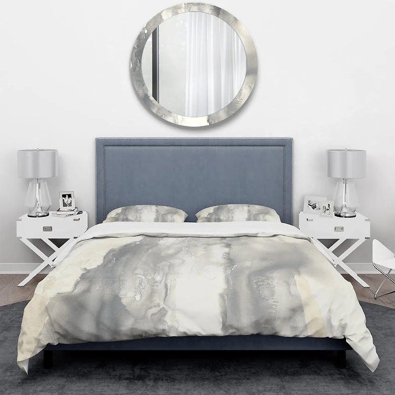 Designart 'Gold Glamour Direction I' Geometric Bedding Set