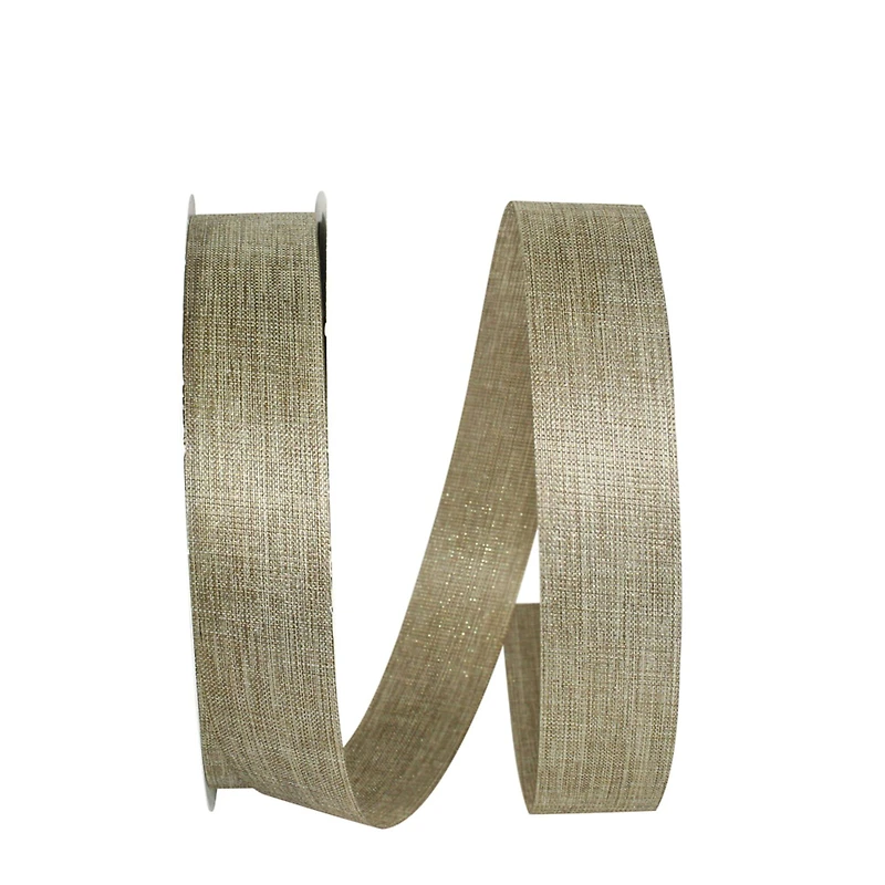 Reliant 1.375" x 100yd. Linen Natural Sparkle Supreme Ribbon