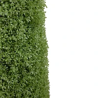 5ft. Unlit Artificial Boxwood Cone Topiary Tree with Round Pot