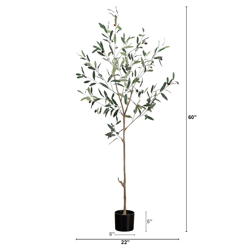 Artificial Slim Minimalist Olive Tree